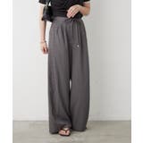 チャコール | ひげレース付タックワイドパンツ | RMAF NICE CLAUP / OLIVE des OLIVE
