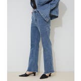 ブルー | 【M/Lサイズ展開】ストレッチデニムフレアーパンツ | RMAF NICE CLAUP / OLIVE des OLIVE