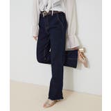 ネイビー | 【M/Lサイズ展開】ストレッチデニムフレアーパンツ | RMAF NICE CLAUP / OLIVE des OLIVE