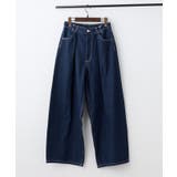 ネイビー | デニムタックカーブパンツ | RMAF NICE CLAUP / OLIVE des OLIVE