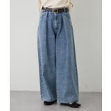 ブルー | デニムタックカーブパンツ | RMAF　NICE CLAUP / OLIVE des OLIVE
