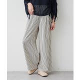 ブラック | 【M/Lサイズ展開】サッカーストライプイージーパンツ | RMAF　NICE CLAUP / OLIVE des OLIVE