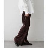 【M/Lサイズ展開】シャーリングベロアフレアパンツ | RMAF NICE CLAUP / OLIVE des OLIVE | 詳細画像2
