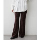 ブラウン | 【M/Lサイズ展開】シャーリングベロアフレアパンツ | RMAF NICE CLAUP / OLIVE des OLIVE