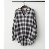 グレー | チェック多釦タケノコタックブラウス | RMAF NICE CLAUP / OLIVE des OLIVE