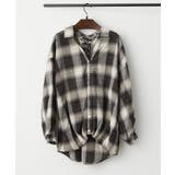 ブラウン | チェック多釦タケノコタックブラウス | RMAF NICE CLAUP / OLIVE des OLIVE
