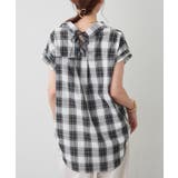ブラック | 【チェック柄】色々釦タケノコタックブラウス | RMAF NICE CLAUP / OLIVE des OLIVE