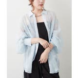 上品な透け感、刺繍ビッグシャツ | RMAF　NICE CLAUP / OLIVE des OLIVE | 詳細画像1 