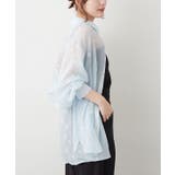 上品な透け感、刺繍ビッグシャツ | RMAF　NICE CLAUP / OLIVE des OLIVE | 詳細画像3 