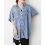 【接触冷感 ひんやりタッチ】テンセルデニム半袖シャツジャケット | RMAF NICE CLAUP / OLIVE des OLIVE | 詳細画像9