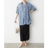 【接触冷感 ひんやりタッチ】テンセルデニム半袖シャツジャケット | RMAF NICE CLAUP / OLIVE des OLIVE | 詳細画像10