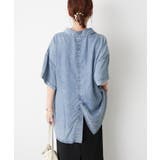 【接触冷感 ひんやりタッチ】テンセルデニム半袖シャツジャケット | RMAF NICE CLAUP / OLIVE des OLIVE | 詳細画像13