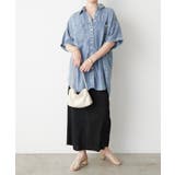 【接触冷感 ひんやりタッチ】テンセルデニム半袖シャツジャケット | RMAF NICE CLAUP / OLIVE des OLIVE | 詳細画像14