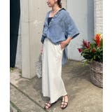 【接触冷感 ひんやりタッチ】テンセルデニム半袖シャツジャケット | RMAF NICE CLAUP / OLIVE des OLIVE | 詳細画像5