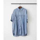 【接触冷感 ひんやりタッチ】テンセルデニム半袖シャツジャケット | RMAF NICE CLAUP / OLIVE des OLIVE | 詳細画像15