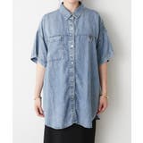 【接触冷感 ひんやりタッチ】テンセルデニム半袖シャツジャケット | RMAF NICE CLAUP / OLIVE des OLIVE | 詳細画像16