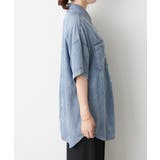 【接触冷感 ひんやりタッチ】テンセルデニム半袖シャツジャケット | RMAF NICE CLAUP / OLIVE des OLIVE | 詳細画像17