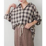 ベージュ | 【3WAY】チェックシャツ | RMAF　NICE CLAUP / OLIVE des OLIVE