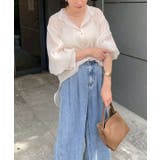 【5色展開】上品な透け感が魅力、シアーダブルボタンブラウス | RMAF NICE CLAUP / OLIVE des OLIVE | 詳細画像10