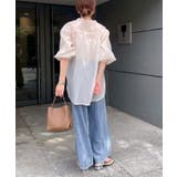 【5色展開】上品な透け感が魅力、シアーダブルボタンブラウス | RMAF NICE CLAUP / OLIVE des OLIVE | 詳細画像17