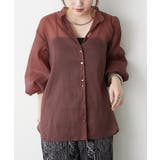 【5色展開】上品な透け感が魅力、シアーダブルボタンブラウス | RMAF NICE CLAUP / OLIVE des OLIVE | 詳細画像26