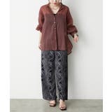 【5色展開】上品な透け感が魅力、シアーダブルボタンブラウス | RMAF NICE CLAUP / OLIVE des OLIVE | 詳細画像28