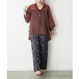 【5色展開】上品な透け感が魅力、シアーダブルボタンブラウス | RMAF NICE CLAUP / OLIVE des OLIVE | 詳細画像29