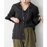 【5色展開】上品な透け感が魅力、シアーダブルボタンブラウス | RMAF NICE CLAUP / OLIVE des OLIVE | 詳細画像32