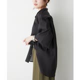【5色展開】上品な透け感が魅力、シアーダブルボタンブラウス | RMAF NICE CLAUP / OLIVE des OLIVE | 詳細画像35