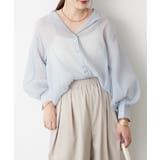 【5色展開】上品な透け感が魅力、シアーダブルボタンブラウス | RMAF NICE CLAUP / OLIVE des OLIVE | 詳細画像2