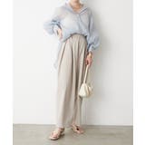 【5色展開】上品な透け感が魅力、シアーダブルボタンブラウス | RMAF NICE CLAUP / OLIVE des OLIVE | 詳細画像5
