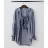 ブルー | 【セットアイテム】ビスチェ×ラメシアーシャツ | RMAF　NICE CLAUP / OLIVE des OLIVE