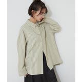 ピーチストライプシャツ | RMAF　NICE CLAUP / OLIVE des OLIVE | 詳細画像1 