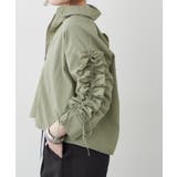 【接触冷感 / UVカット / はっ水】袖フリルギャザーシャツ | RMAF　NICE CLAUP / OLIVE des OLIVE | 詳細画像12 