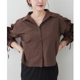 【接触冷感 / UVカット / はっ水】袖フリルギャザーシャツ | RMAF　NICE CLAUP / OLIVE des OLIVE | 詳細画像20 