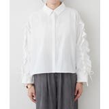 【接触冷感 / UVカット / はっ水】袖フリルギャザーシャツ | RMAF　NICE CLAUP / OLIVE des OLIVE | 詳細画像27 