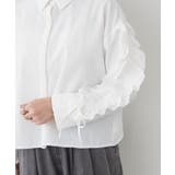 【接触冷感 / UVカット / はっ水】袖フリルギャザーシャツ | RMAF　NICE CLAUP / OLIVE des OLIVE | 詳細画像30 