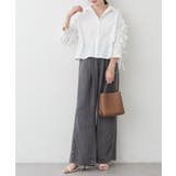 【接触冷感 / UVカット / はっ水】袖フリルギャザーシャツ | RMAF　NICE CLAUP / OLIVE des OLIVE | 詳細画像6 
