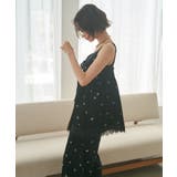 【セットアップ対応】ベロア花刺繍裾レースキャミ | RMAF　NICE CLAUP / OLIVE des OLIVE | 詳細画像7 