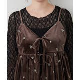 【セットアップ対応】ベロア花刺繍裾レースキャミ | RMAF　NICE CLAUP / OLIVE des OLIVE | 詳細画像26 