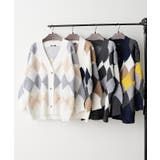 アーガイルVカーディガン | RMAF　NICE CLAUP / OLIVE des OLIVE | 詳細画像1 