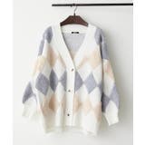 アイボリー | アーガイルVカーディガン | RMAF　NICE CLAUP / OLIVE des OLIVE