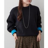 【5色展開】配色使いニットプルオーバー | RMAF NICE CLAUP / OLIVE des OLIVE | 詳細画像16