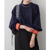 ネイビー | 【5色展開】配色使いニットプルオーバー | RMAF NICE CLAUP / OLIVE des OLIVE