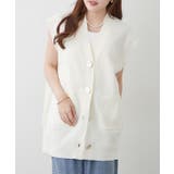 デザイン釦ニットベスト | RMAF　NICE CLAUP / OLIVE des OLIVE | 詳細画像9 
