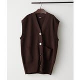 デザイン釦ニットベスト | RMAF　NICE CLAUP / OLIVE des OLIVE | 詳細画像29 
