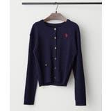 ネイビー | 【U.S. POLO ASSN. ×RMAF】ケーブルニットカーディガン | RMAF　NICE CLAUP / OLIVE des OLIVE