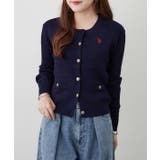 ネイビー | 【U.S. POLO ASSN. ×RMAF】ケーブルニットカーディガン | RMAF NICE CLAUP / OLIVE des OLIVE