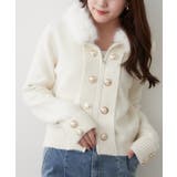 ファー衿ダブルボタンジップカーディガン | RMAF　NICE CLAUP / OLIVE des OLIVE | 詳細画像6 