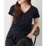 ネイビー | ヘンリーVネックプルオーバー | RMAF NICE CLAUP / OLIVE des OLIVE
